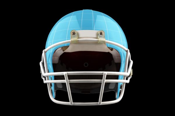 高品质的少见西游美式足球橄榄球头盔设计VI样机展示模型mockups