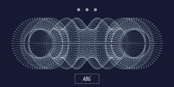 3D粒子抽象对象科技背景
