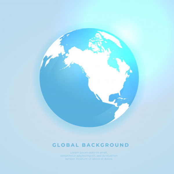 全球商业化矢量地球插图