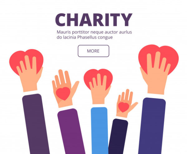 慈善捐款概念插画网页模板