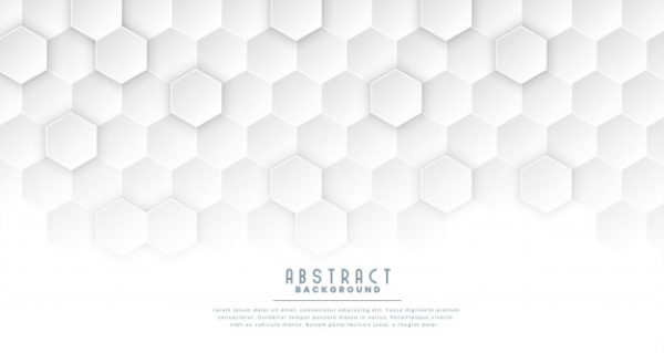 简洁的白色六边形医学概念背景 Clean white hexagonal medical concept background | Free Vector