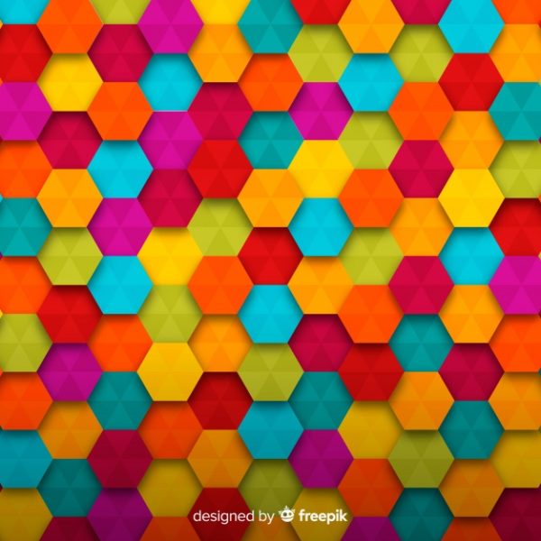 彩色几何叠加抽象背景