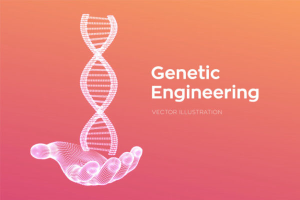 dna链条序列手工线框图