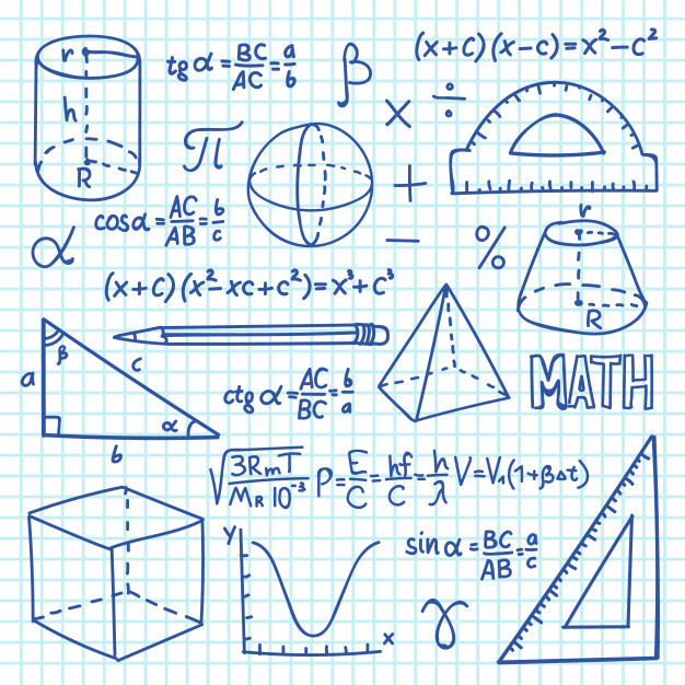 数学涂鸦几何方程图案背景
