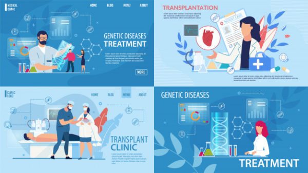 遗传疾病治疗和移植web模板集