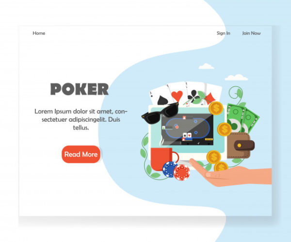 在线扑克网站登陆页面设计模板