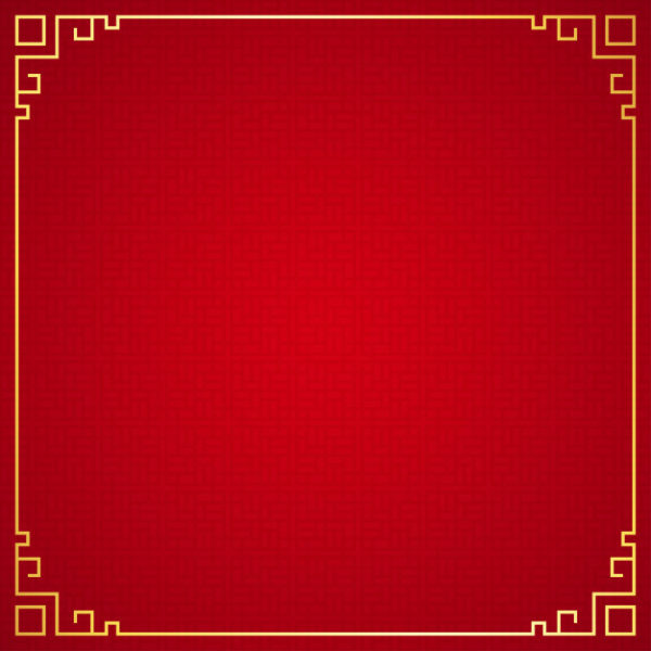 中国镶边装饰物红色背景[EPS]