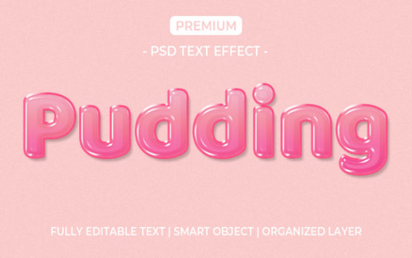 粉色浆果质感的文字效果样式[PSD]