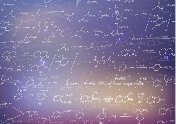 化学方程式紫色背景