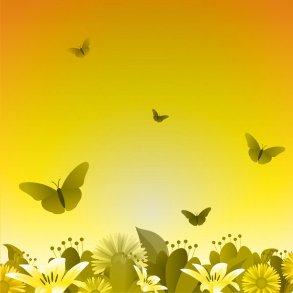 金黄的自然景色花卉背景素材