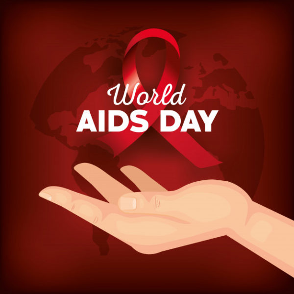 世界艾滋病日宣传广告横幅插画