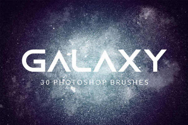 高分辨率的银河星系星空Photoshop笔刷素材