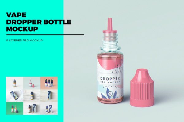 电子烟油瓶/滴管瓶外包装设计样机