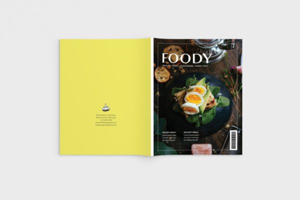食品菜单/饮食主题杂志画册设计模板