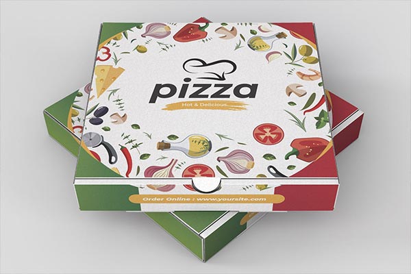 高品质的pizza比萨披萨包装设计模板（AI，EPS，PDF）