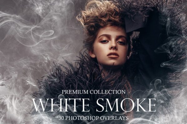 白色烟雾效果Photoshop背景叠层素材
