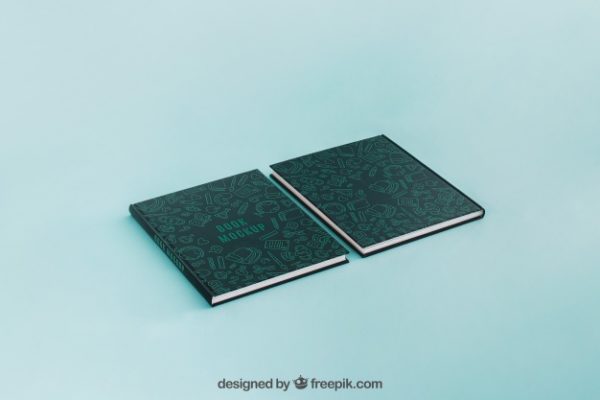两本书籍封面展示模型[PSD]