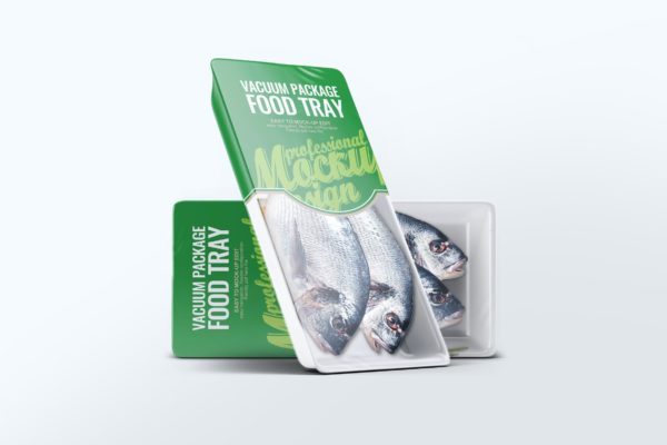 生鲜食品保鲜包装盒设计样机下载（PSD）