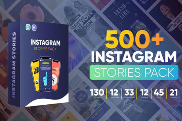 500+Instagram故事社交促销推广视频AE模板