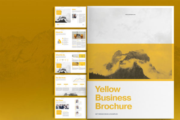 黄色主题企业宣传册/商业计划书设计模板