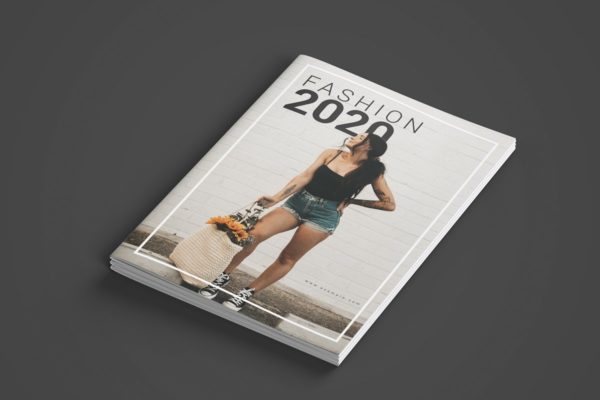 时尚简约和现代的杂志画册设计模板[PSD]