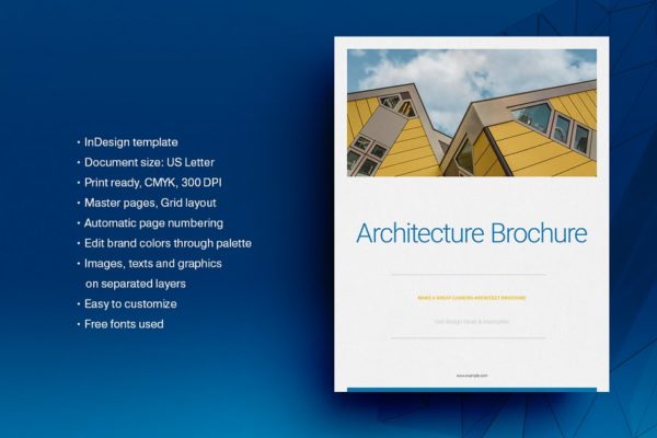 现代建筑设计手册/杂志画册indd模板