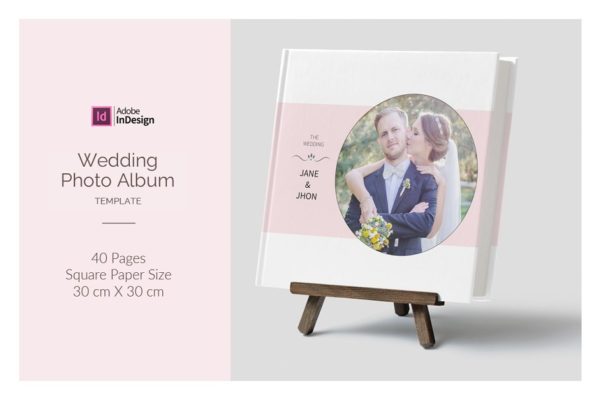 婚礼相册纪念册设计模板[INDD]