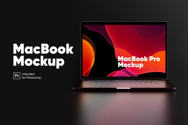 Macbook Pro（夜间版）样机（PSD）
