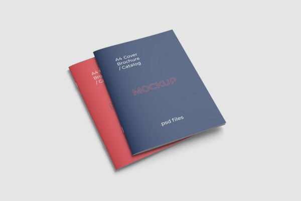两个A4小册子封面模型（PSD）
