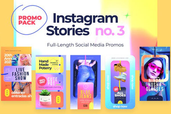 Instagram故事产品促销视频AE模板