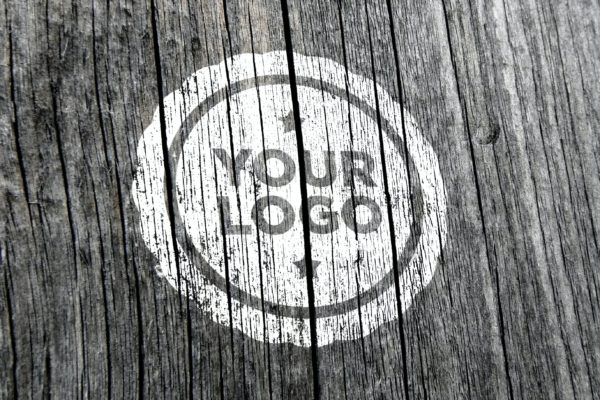 木质logo设计样机(PSD)