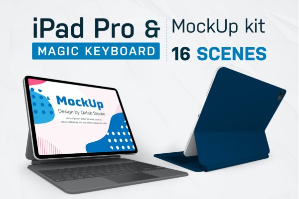 iPad Pro 和Magic神奇键盘样机（PSD）