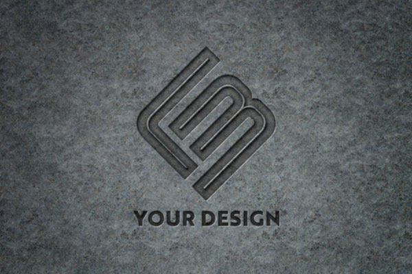 金属铁板企业品牌Logo/徽标设计样机