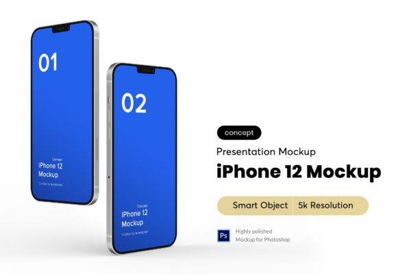 iPhone 12 概念设计样机下载（PSD）