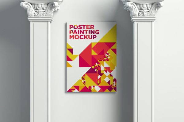高品质的绘画画室画板海报设计VI样机展示模型mockups
