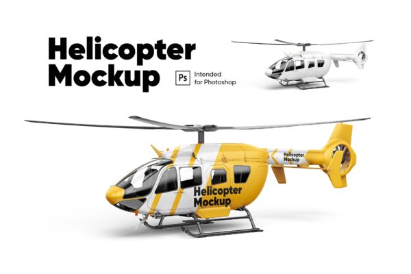 高端清晰的直升机模型（PSD）