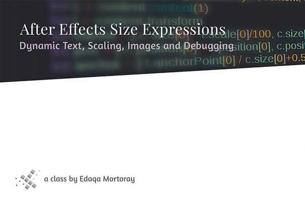 AE 表达式方法动态文本缩放图像和调试教程