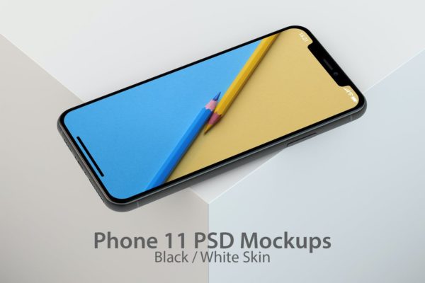 iPhone 11 APP UI样机展示模型mockups PSD模型