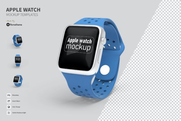 全新Apple Watch界面UI设计样机（PSD）