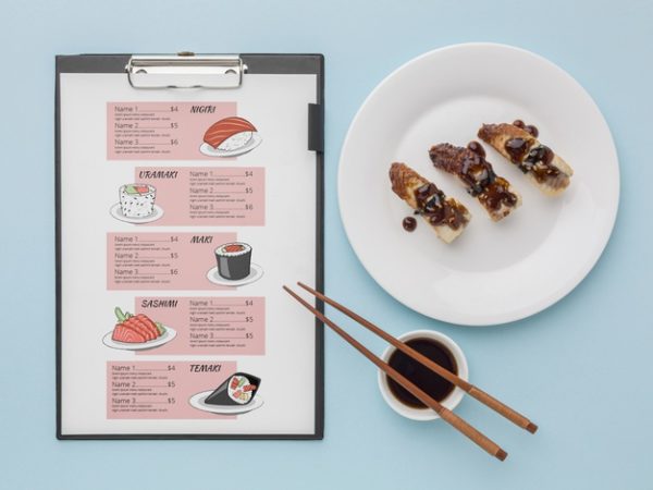 美味的寿司菜单模板[PSD]