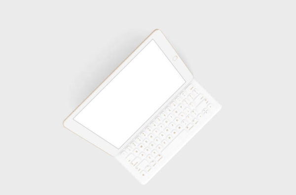 带键盘模型的iPad Pro样机