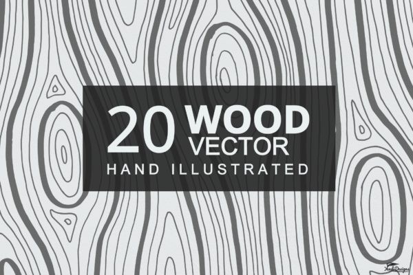 20款手绘木材纹理矢量背景图素材