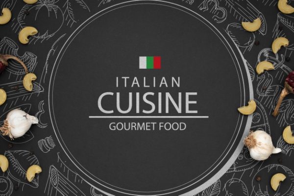 意大利餐厅的logo海报模型[PSD]
