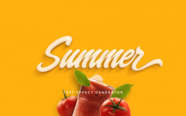 夏季美食广告设计样机[PSD]