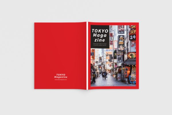 红色主题亚洲旅游杂志画册设计模板