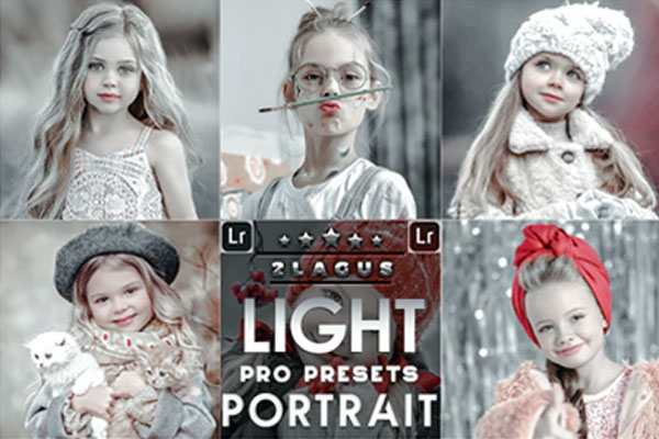 肖像照片处理白色系调色滤镜LR预设下载