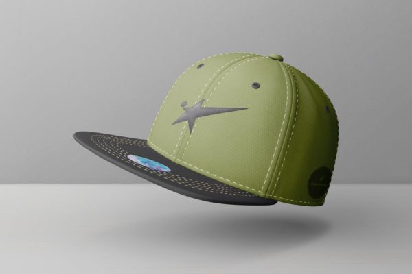 逼真的棒球帽设计展示样机（PSD）