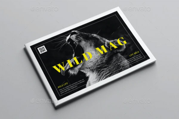 野生动物杂志排版设计画册模板[INDD]