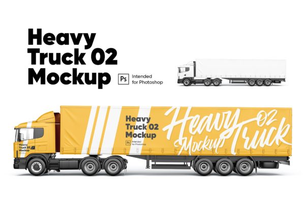 重型卡车货柜车车体设计展示样机（PSD）