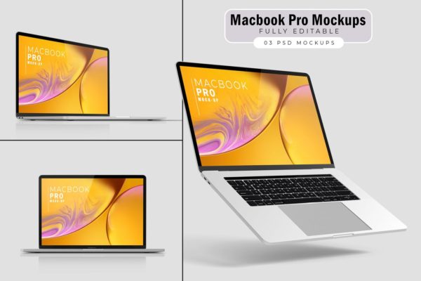 时尚高端高品质的MacBook Pro UI样机展示模型mockups